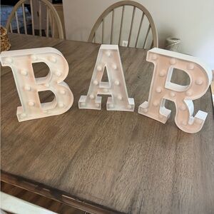 White LED BAR Sign
